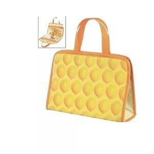 Avon Naturals Lemon Themed NEW Make Up Cosmetic Carry Travel Storage Bag